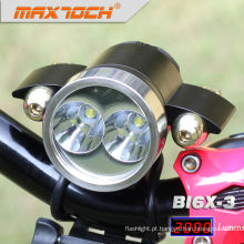 Maxtoch BI6X-3 Red Lights poder 18650 Pack luzes de bicicleta de alumínio